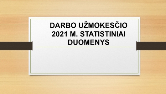 DARBO UŽMOKESČIO 2021 M. STATISTINIAI DUOMENYS