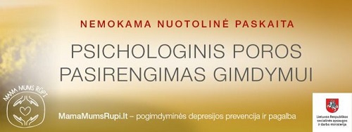 Nuotolinė nemokama paskaita apie psichologinį pasirengimą gimdyti