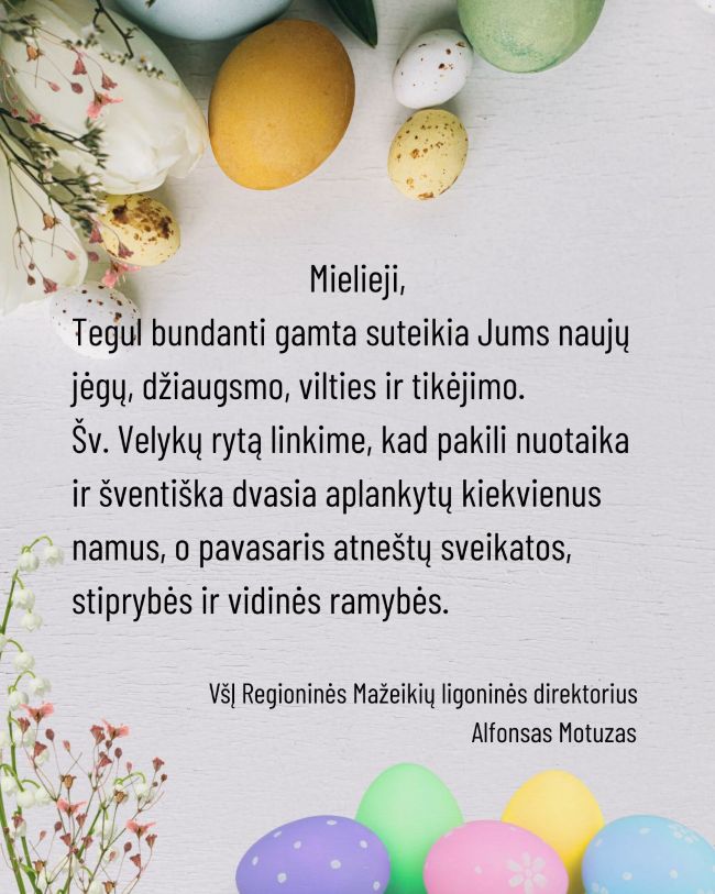 Su Šv. Velykom, mielieji!